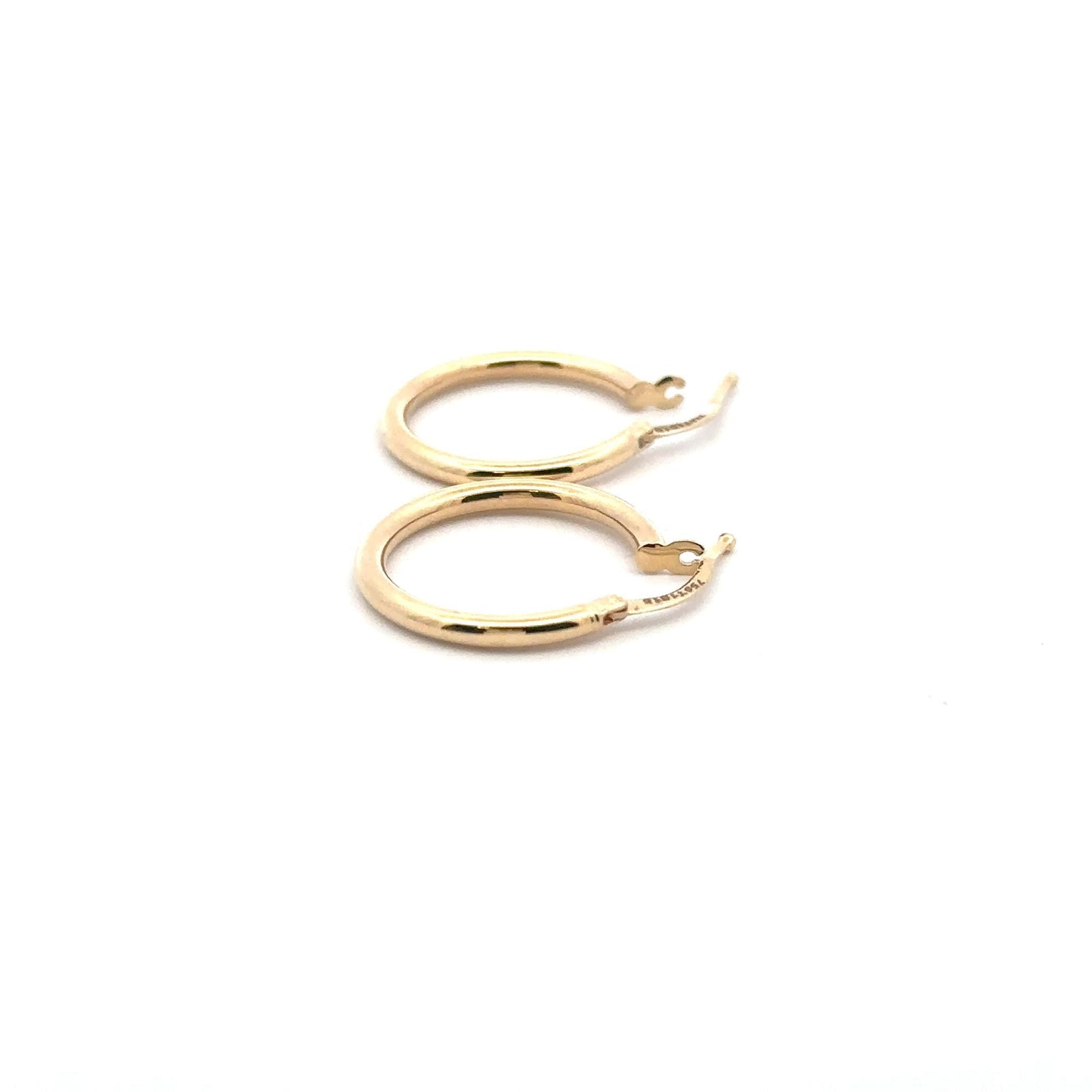 18k Gold Hoops Earrings Small - Rafant