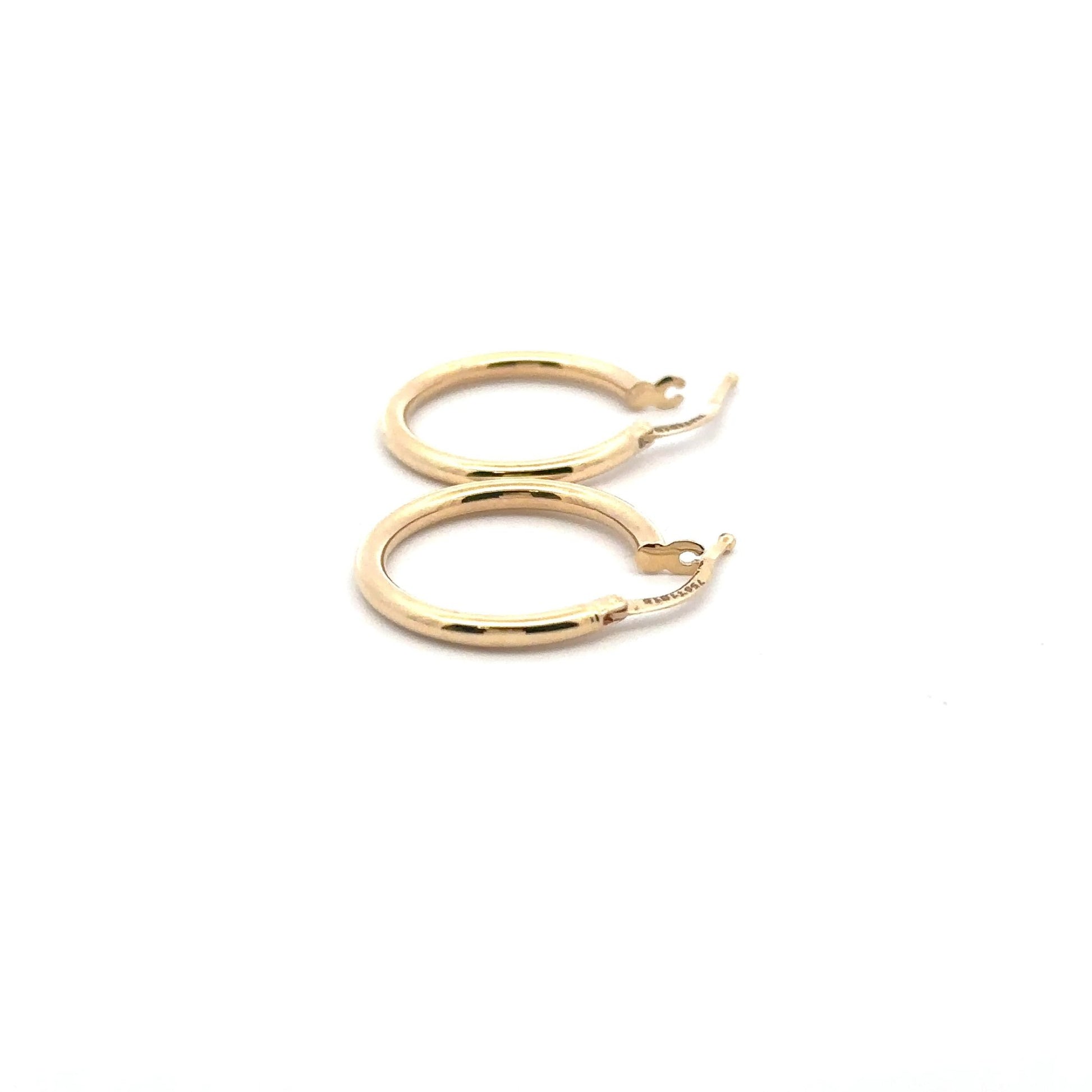 18k Gold Hoops Earrings Small - Rafant