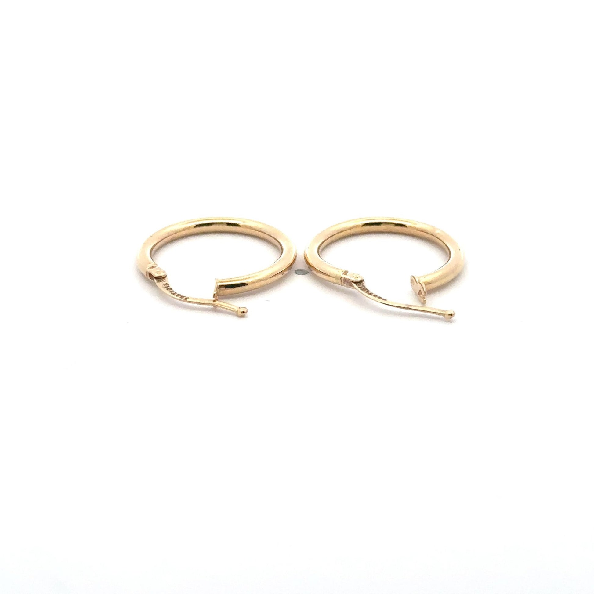 18k Gold Hoops Earrings Small - Rafant
