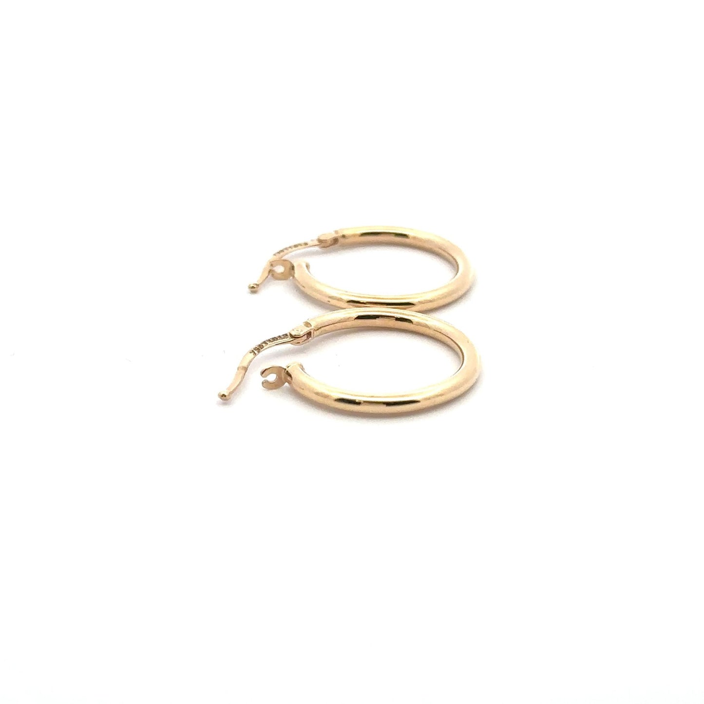18k Gold Hoops Earrings Small - Rafant
