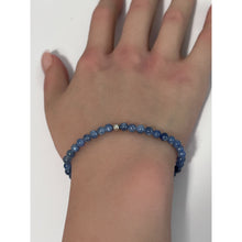 Load image into Gallery viewer, Natural Kyanite Gemstones Mini 4mm 18K Gold Charm Bead - Rafant
