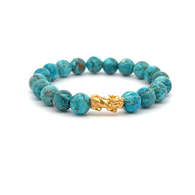 Load image into Gallery viewer, 24K Gold  Lucky Charm Piyao Pixiu Bracelet Natural Gemstones Birthstones Feng Shui - Rafant
