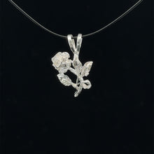 Load image into Gallery viewer, 925 Sterling Silver Pendant Charm Rose Flower
