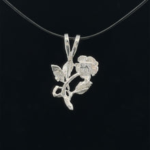 Load image into Gallery viewer, 925 Sterling Silver Pendant Charm Rose Flower
