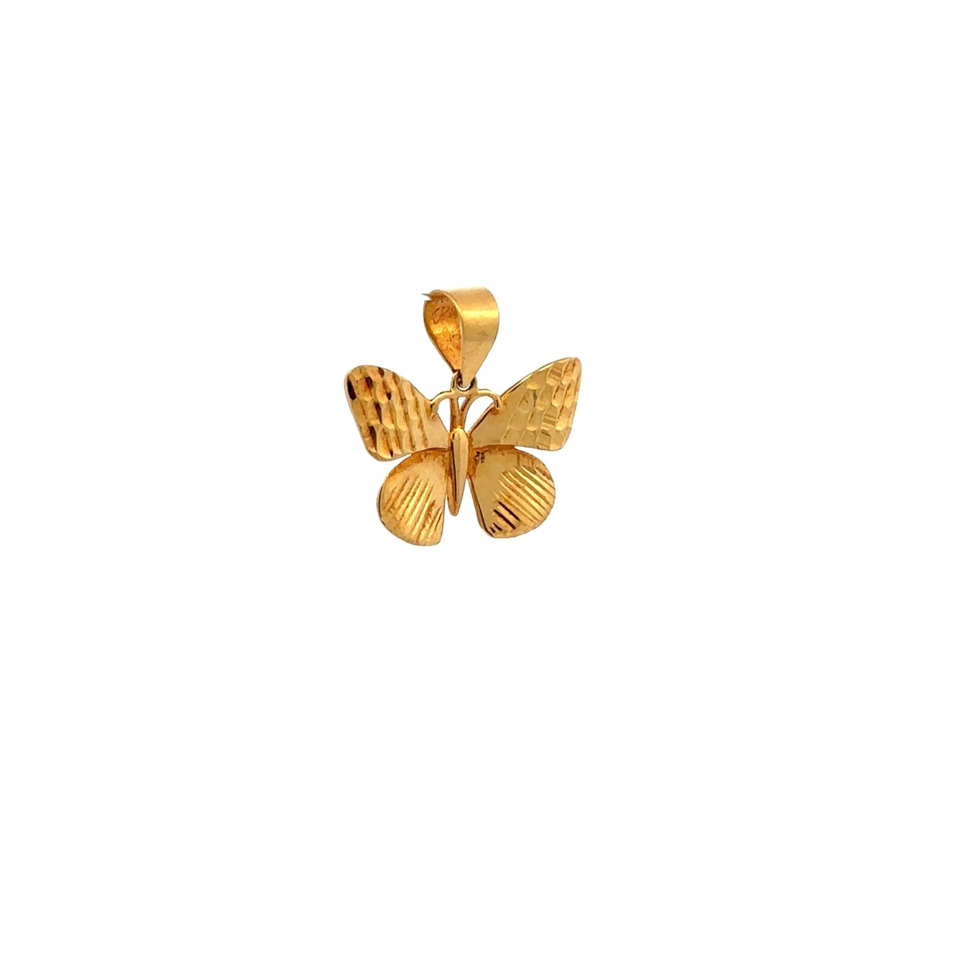 18K Gold Pendant Butterfly 1.62 grams - Rafant