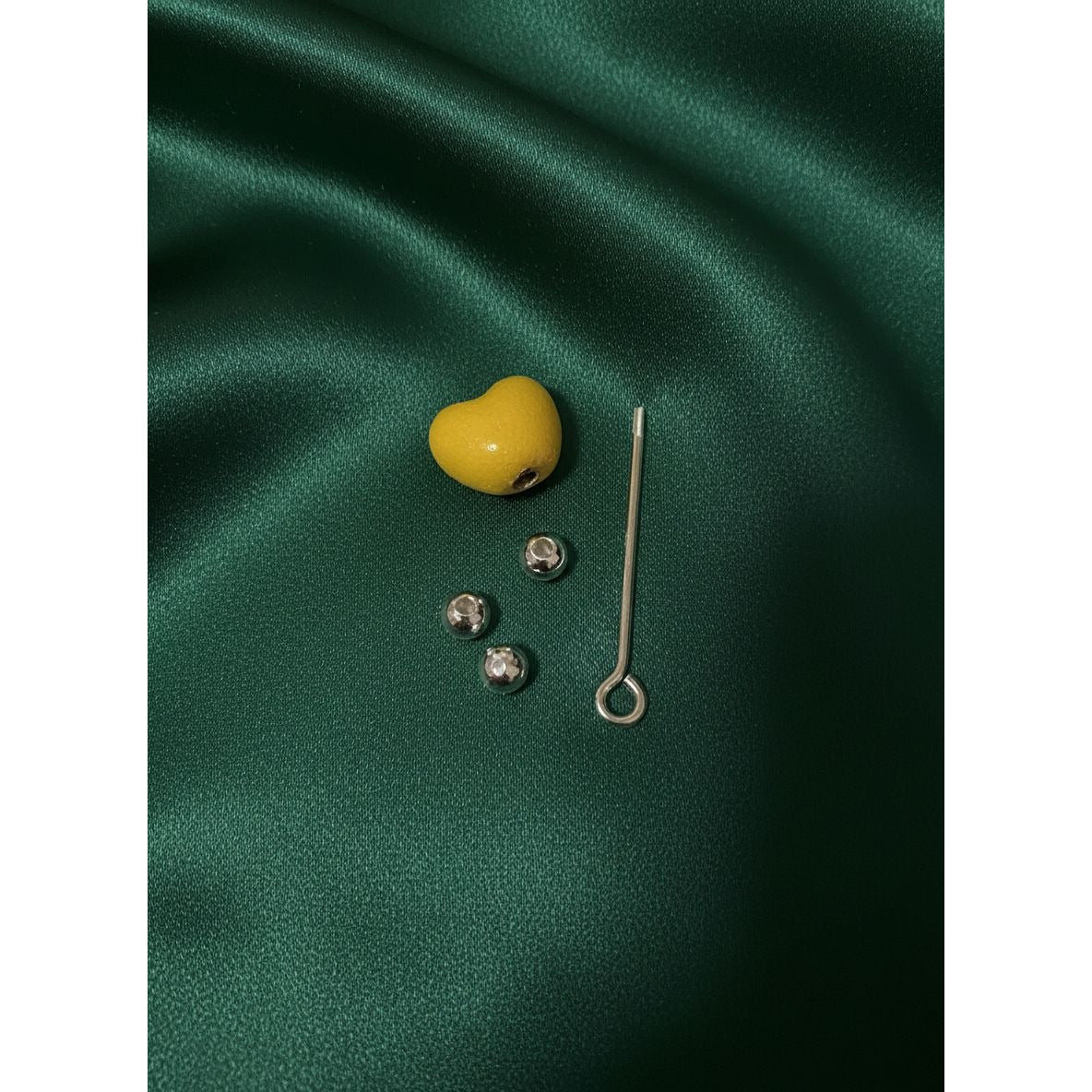 925 Sterling Silver Interchangeable Modular Add On Pendant Enamel Heart Beads Build Your Own Custom Jewelry Base Choose Color - Rafant