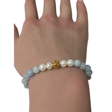 Load image into Gallery viewer, 18K Gold Money Coin Ball Gemstones Birthstones Pearl Aquamarine Amethyst Emerald Pearl 5-6mm
