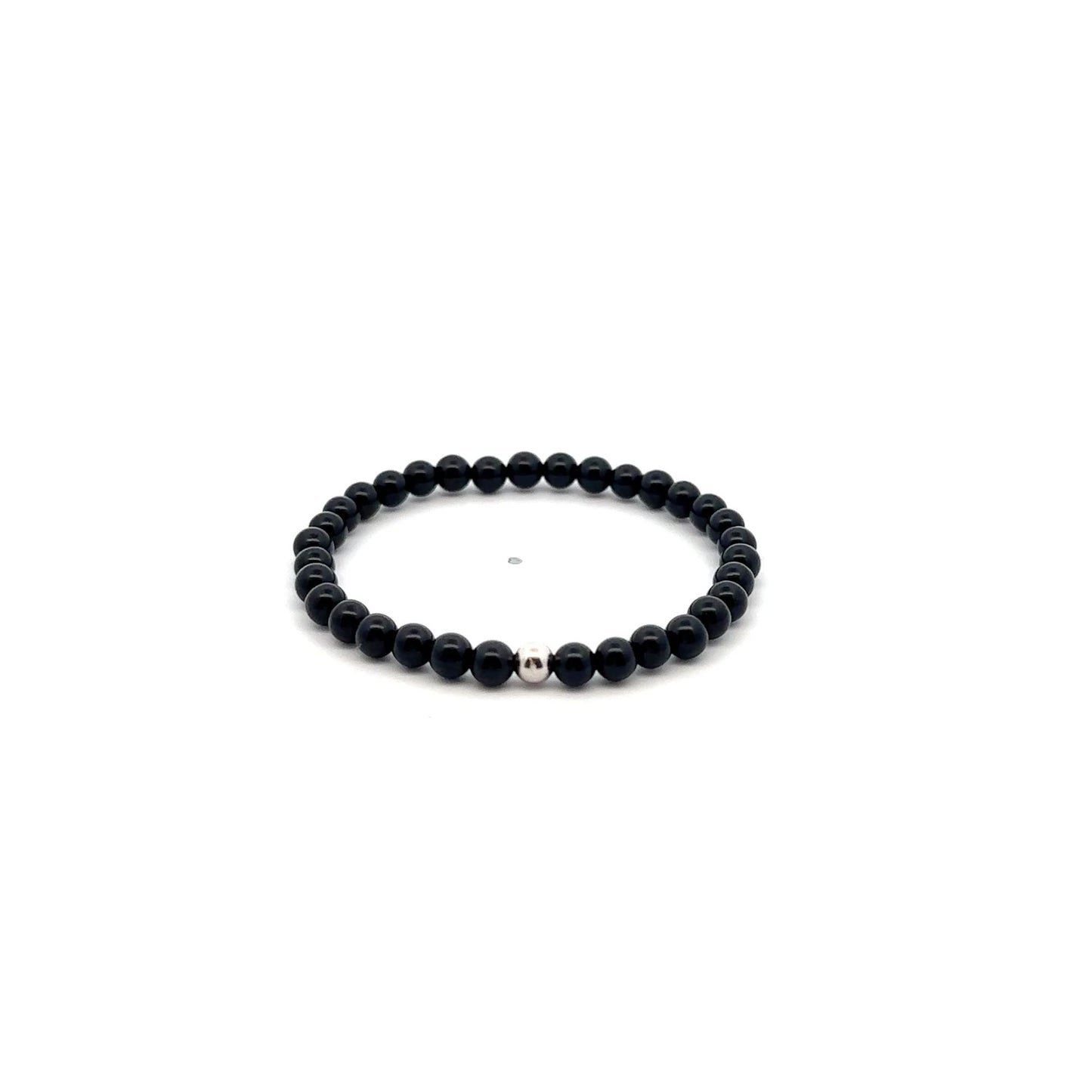 Natural Onyx Gemstones Mini 4mm 18K Gold Charm Bead - Rafant