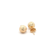 Load image into Gallery viewer, 18K Gold Earrings Stud Balls Textured - Rafant

