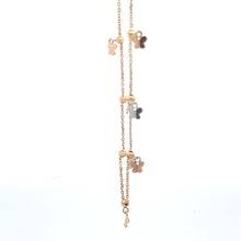Load image into Gallery viewer, 18K Gold Bracelet Butterflies Charms Three Tones Size 8 inches 2.54 grams
