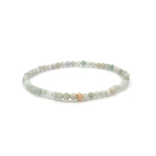 Load image into Gallery viewer, Burmese Jade Mini Beaded Stretch Bracelet with 14K Gold Stardust Accent Bead Handmade Natural Stone Jewelry
