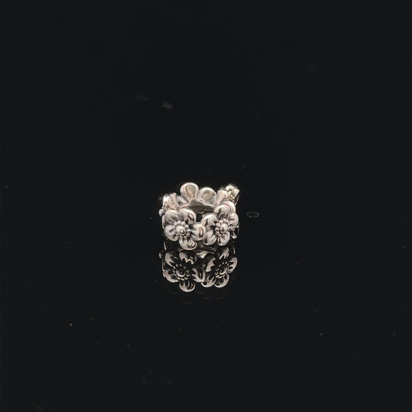925 Sterling Silver Charm Bead Flower Heart - Rafant
