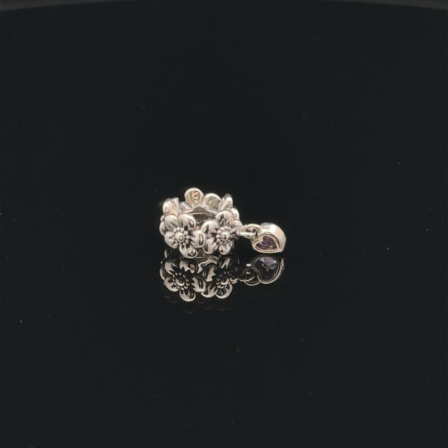 925 Sterling Silver Charm Bead Flower Heart - Rafant