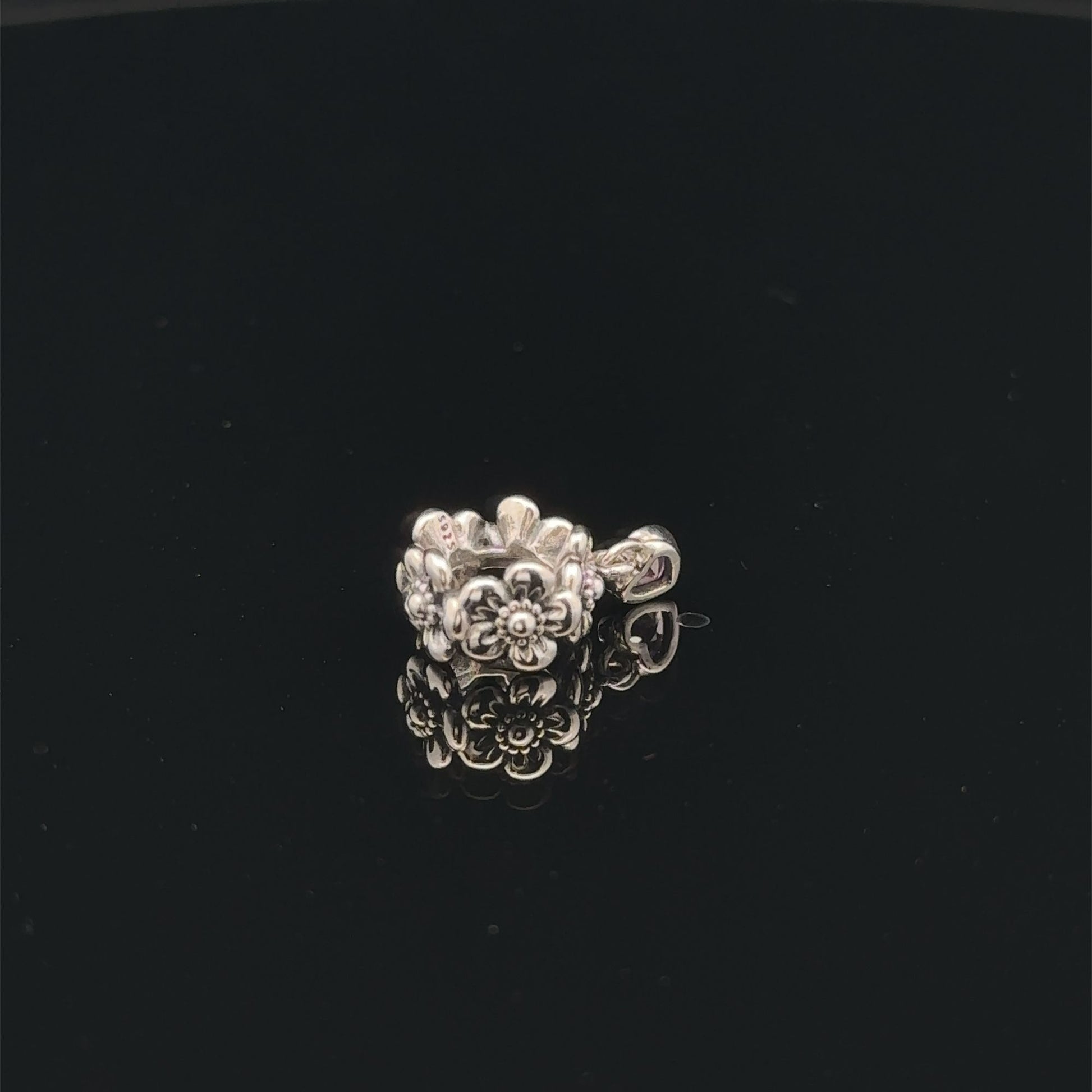 925 Sterling Silver Charm Bead Flower Heart - Rafant