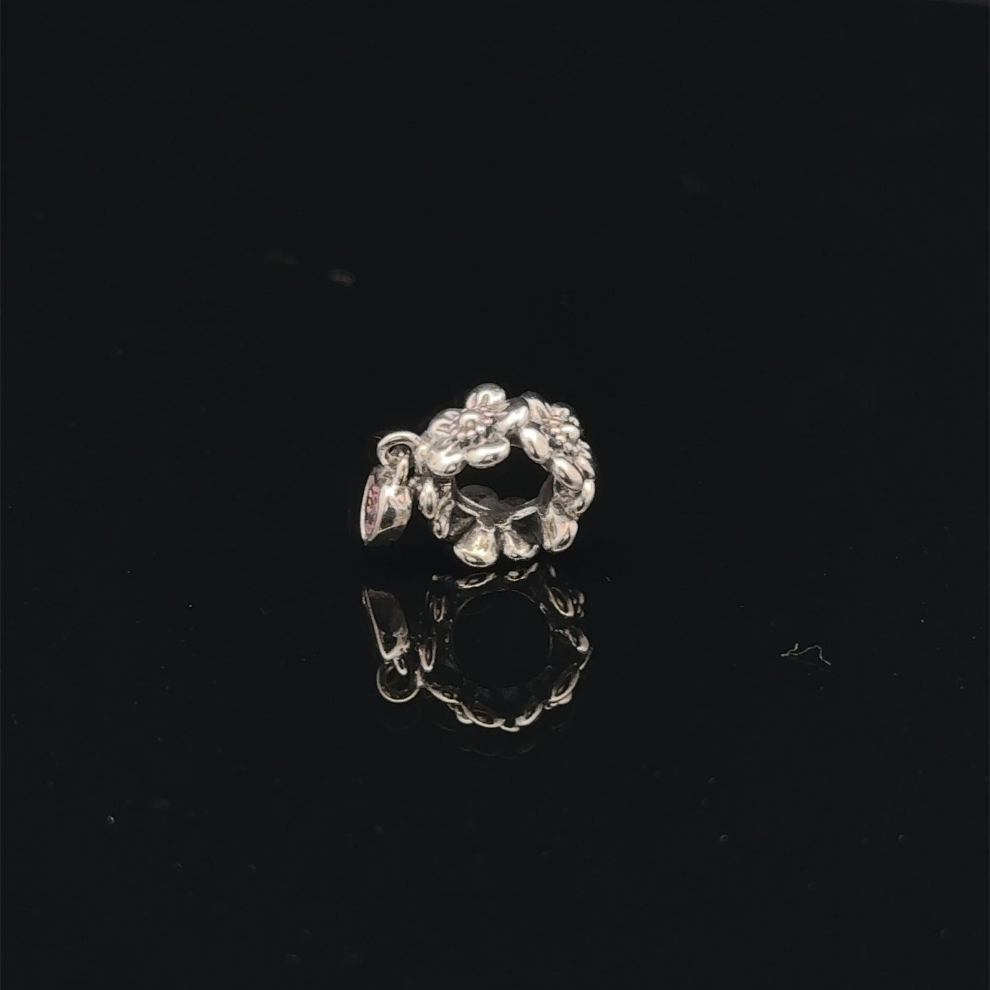 925 Sterling Silver Charm Bead Flower Heart - Rafant
