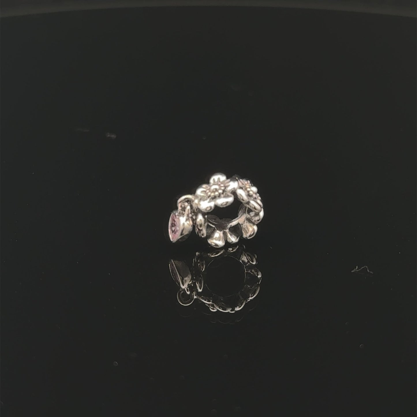 925 Sterling Silver Charm Bead Flower Heart - Rafant
