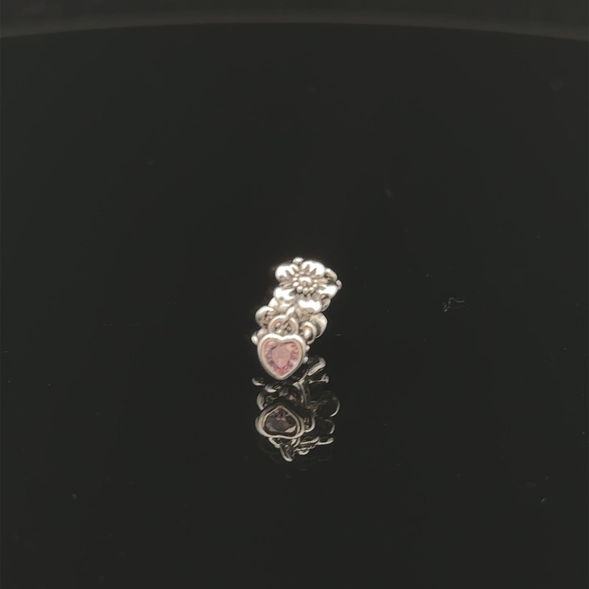 925 Sterling Silver Charm Bead Flower Heart - Rafant
