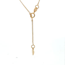 Load image into Gallery viewer, 18K Gold Necklace Chain Wish Cubic Zirconia 17 inches 1 inch extension 2.43 grams
