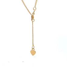 Load image into Gallery viewer, 18K Gold Necklace Chain Wish Cubic Zirconia 17 inches 1 inch extension 2.43 grams
