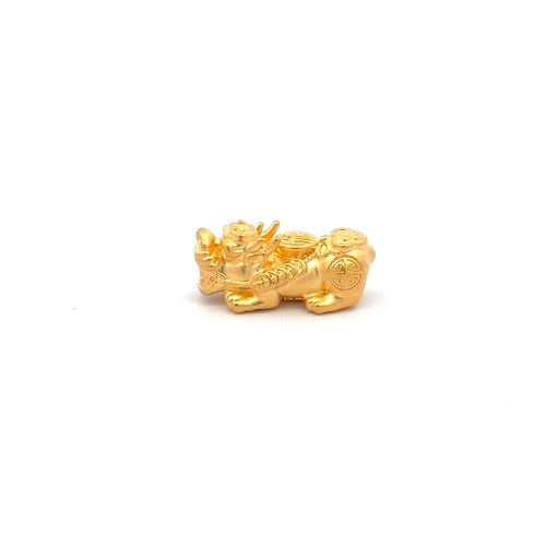 24K 999 Pure Gold Lucky Charm Piyao Pixiu Bead Spacer DIY Necklace Bracelet - Rafant