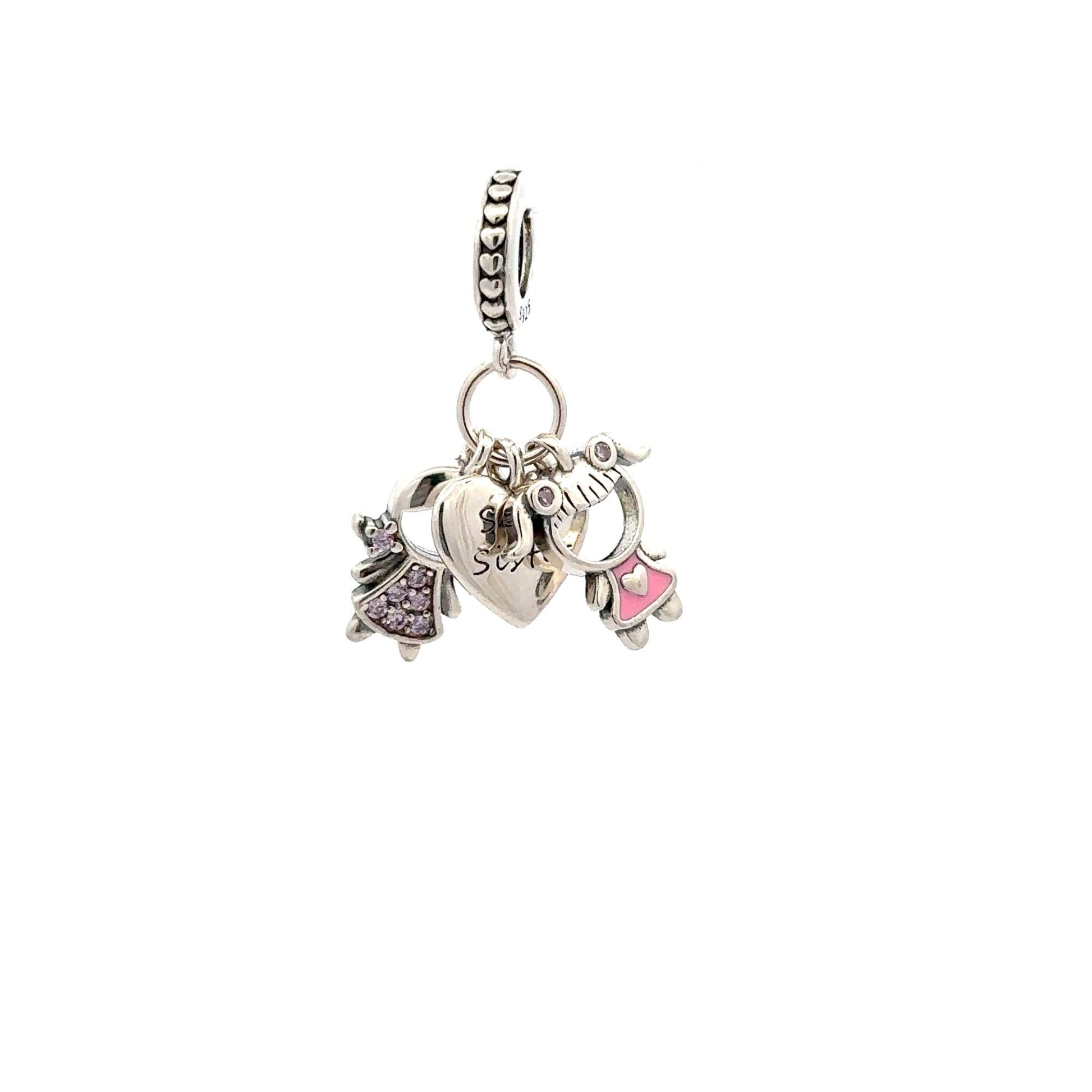 925 Sterling Silver Charm Bead Heart - Rafant