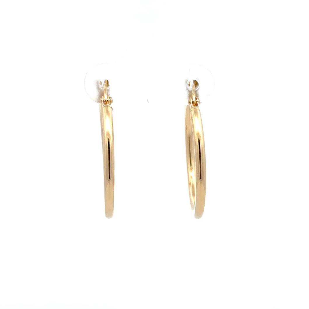 18K Gold Earrings Hoops Loops - Rafant