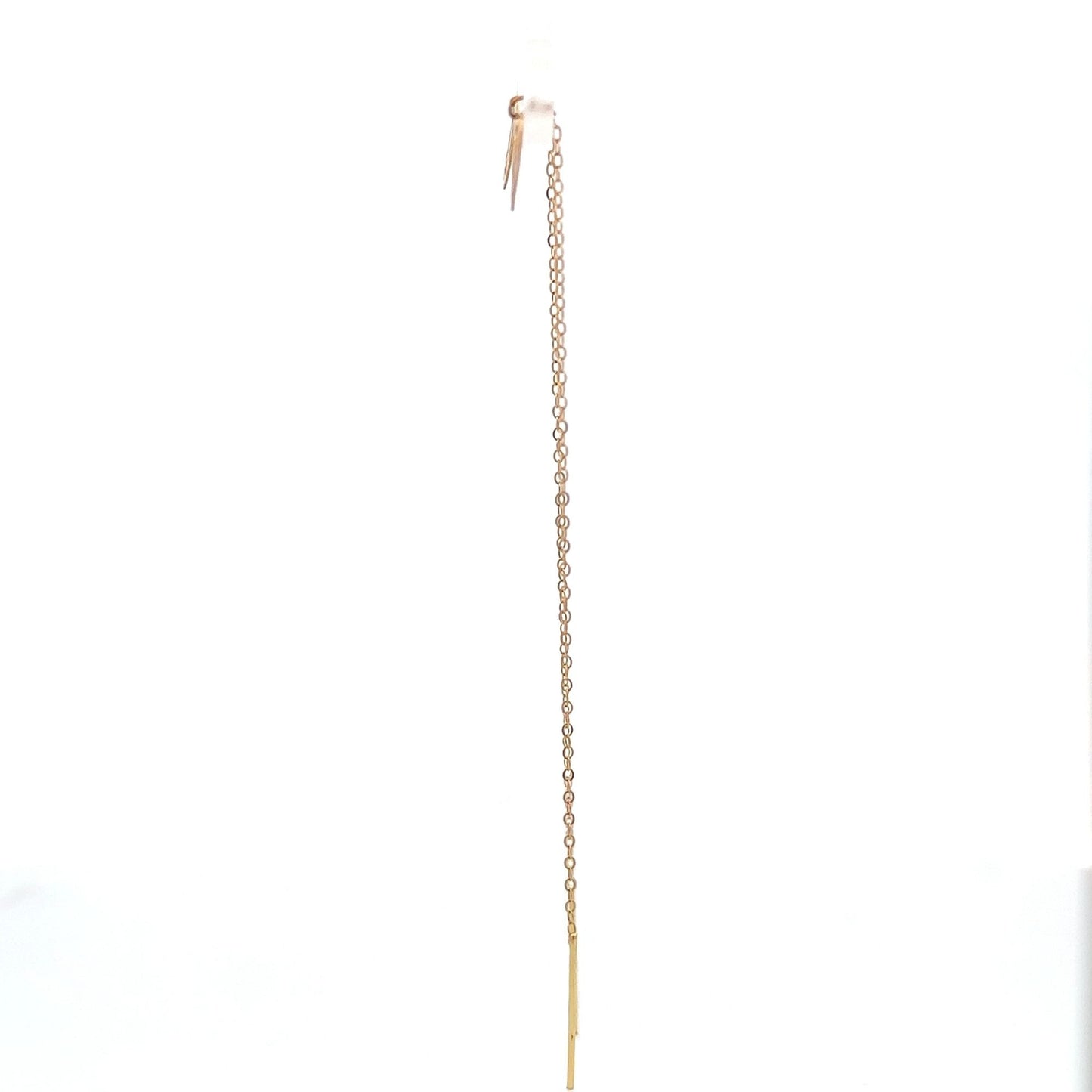 18K Gold Earrings Threader Heart - Rafant