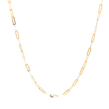 Load image into Gallery viewer, 18K Yellow Gold Necklace Chain Paperclip 18 inches 0.95 grams - Rafant
