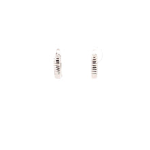 Load image into Gallery viewer, 18K White Gold Earrings Very Small Tiny Hoops Huggies 1.12 grams - Rafant
