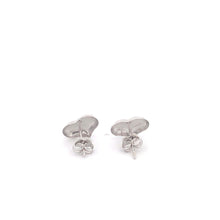 Load image into Gallery viewer, 18K White Gold Earrings Stud Heart 1.12 grams - Rafant
