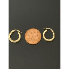 Load image into Gallery viewer, 18K Saudi Gold Small Hoops Loops Earrings Children/Teens/Minimalist 1.55 grams - Rafant
