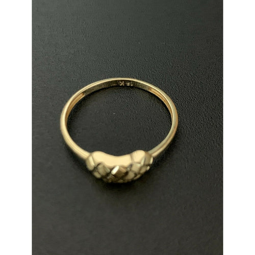 18K Saudi Gold Ring Size 6.5 Rectangle 1.13 grams - Rafant