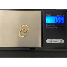 Load image into Gallery viewer, 18K Saudi Gold Small Hoops Loops Earrings Children/Teens/Minimalist 1.55 grams - Rafant
