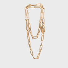 Load and play video in Gallery viewer, 18K Yellow Gold Bracelet Paperclips Size 7.5 inches
