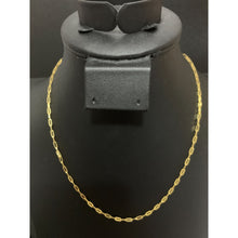 Load image into Gallery viewer, 18K Gold Necklace Chain Paperclip Small Links 18 inches 2.78 grams Thin - Rafant
