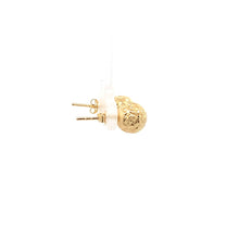 Load image into Gallery viewer, 18K Yellow Gold Earrings Stud Ball Textured 1.44 grams - Rafant
