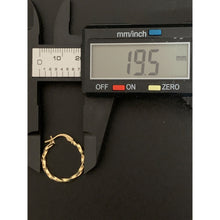 Load image into Gallery viewer, 18K Gold Earrings Hoops Loops Spiral 1 gram Small - Rafant
