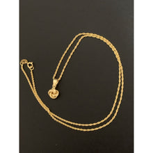 Load image into Gallery viewer, 18K Gold Necklace Chain 18 inches with Knot Pendant 1.50 grams - Rafant

