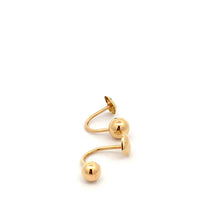 Load image into Gallery viewer, 18K Yellow Gold Earrings Hoops Hearts Dangle 1.36 grams Mismatch Different Sizes - Rafant
