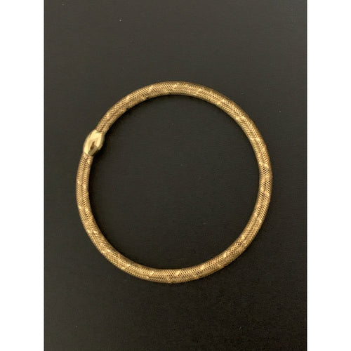 18K Gold Bracelet Soft Mesh Flexible Stretchable Bangle S 7.25 inches 1.04 grams - Rafant