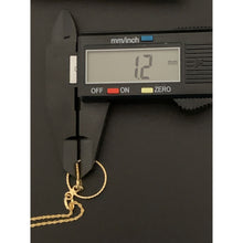 Load image into Gallery viewer, 18K Gold Necklace Chain 18&quot; With Circle Round Key Pendant 2.26 grams - Rafant
