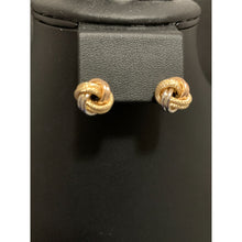 Load image into Gallery viewer, 18K Gold Earrings Stud Knot White Yellow Rose Gold - Rafant
