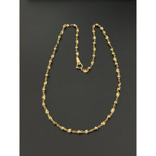 Load image into Gallery viewer, 18K Yellow Gold Necklace Chain Beads 16 inches - Rafant
