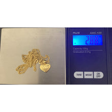 Load image into Gallery viewer, 18K Gold Necklace Chain 20 inches with Puffed Heart Pendant 2.88 grams - Rafant
