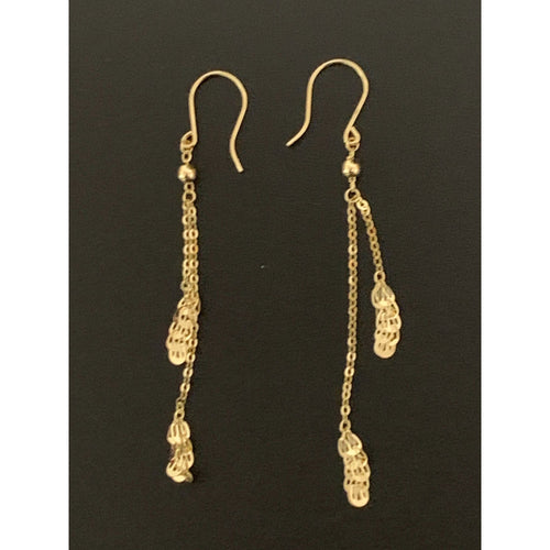 18K Gold Earrings Dangling 1.36 grams - Rafant