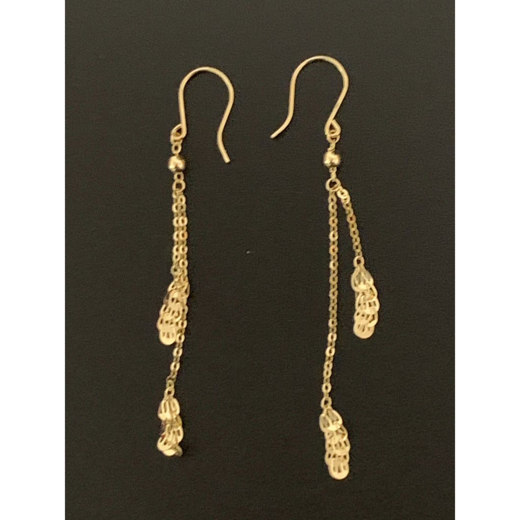 18K Gold Earrings Dangling 1.36 grams - Rafant