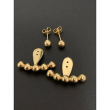 Load image into Gallery viewer, 18K Gold Earrings Stud Dangling Balls 2.07 grams - Rafant
