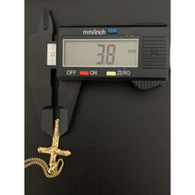 Load image into Gallery viewer, 18K Gold Necklace Chain Curb 17.75 inches with Cross Pedant 2.33 grams - Rafant
