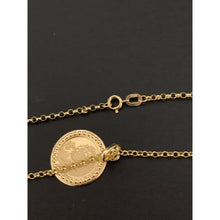 Load image into Gallery viewer, 18K Gold Necklace Chain 17.75 inches with Jesus Christ Pendant 2.35 grams - Rafant

