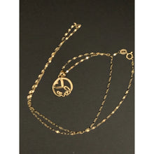 Load image into Gallery viewer, 18K Gold Necklace Chain 17.75&quot; with Round Circle Heart Love Pendant 1.90 grams - Rafant
